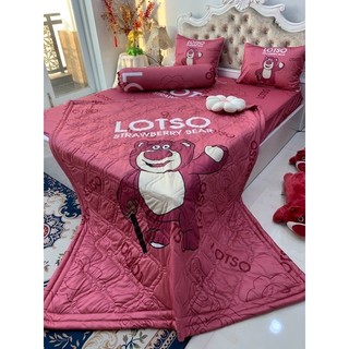 DRAP THUN Ý 5D gấu dâu đậm