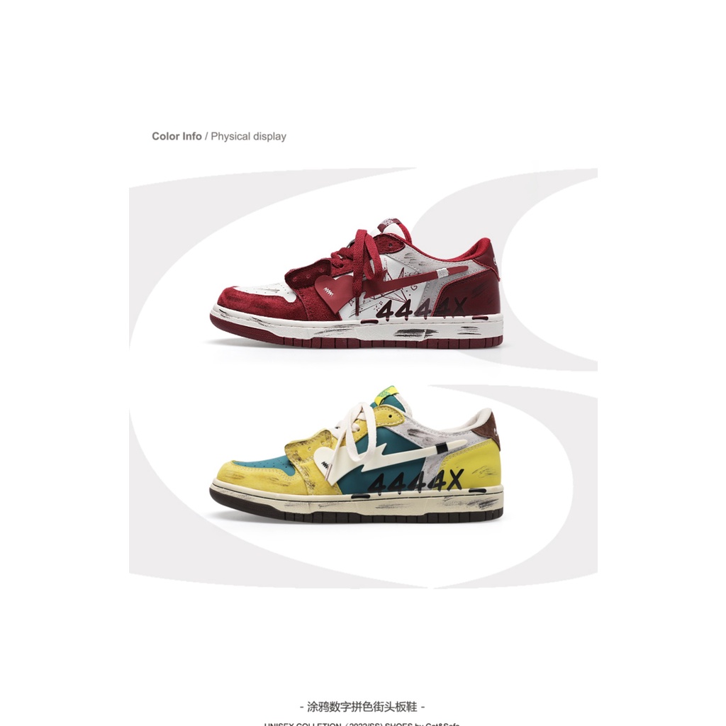 Giày Cat & Sofa Chính Hãng 🔴SIMPLE SNEAKER🔴 Giày Sneaker Cat Sofa 444 Màu Đỏ Đô Phong Cách Đường Phố AC268