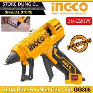 30-220w súng bắn keo nến công nghiệp ingco gg308 | máy bắn keo mini cầm tay