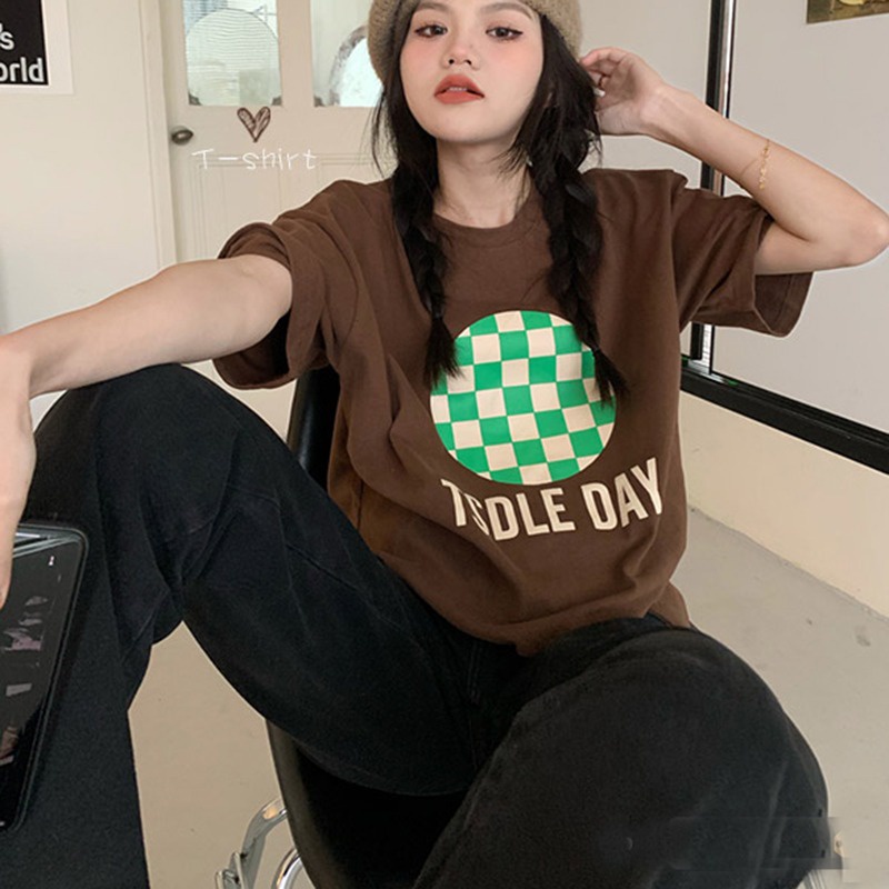 NRVP Áo Thun Unisex Mùa Hè Dáng Suông Tay Cộc Phong Cách Hàn Quốc Cho Nam Nữ