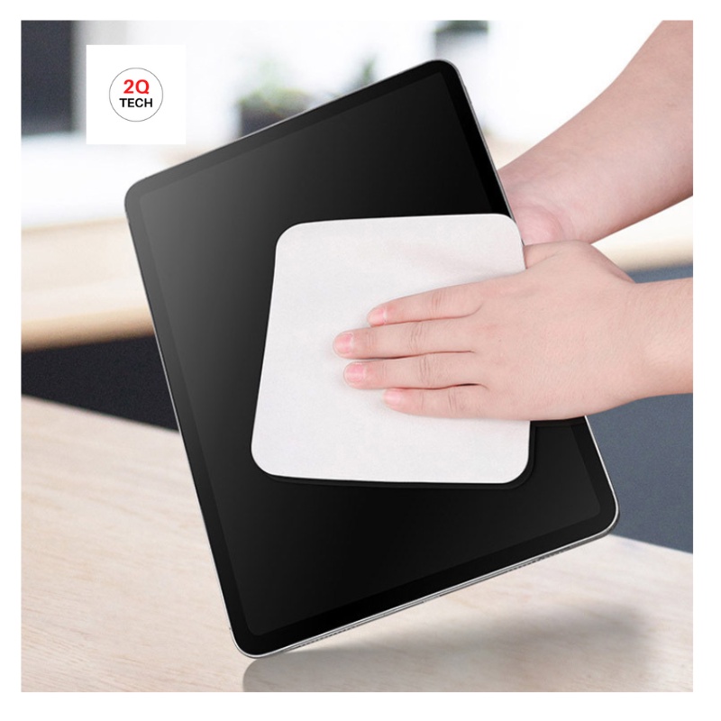 Khăn lau chuyên dụng màn hình máy tính, laptop, macbook, ipad, máy ảnh, sợi nano siêu mịn công nghệ Mỹ - 2QTech