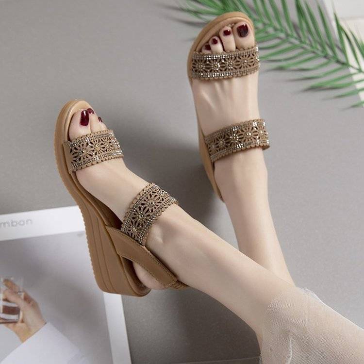 2022 giày sandal nữ đi mưa giày sandal nữ bigsize giày sandal nữ ulzzang giày sandal nữ ulzzang giày sandal nữ ulzzang Giày Sandal Cao Gót Đế Xuồng Một Dây Phong Cách Mới Mùa Hè 2022
