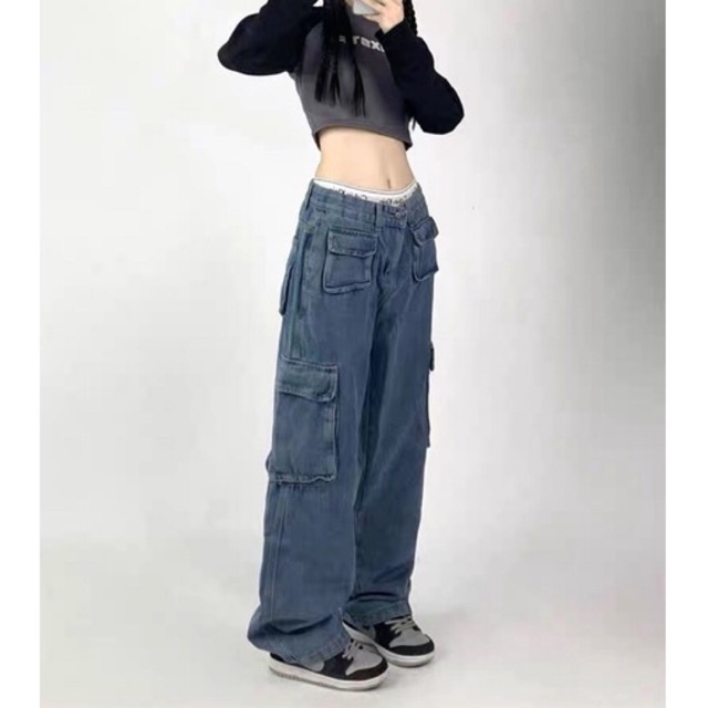 Varvet Quần Jeans Túi Hộp Siêu Chất Cạp Cao Hack Dáng Siêu Đỉnh Trendy Mới Nhất Năm