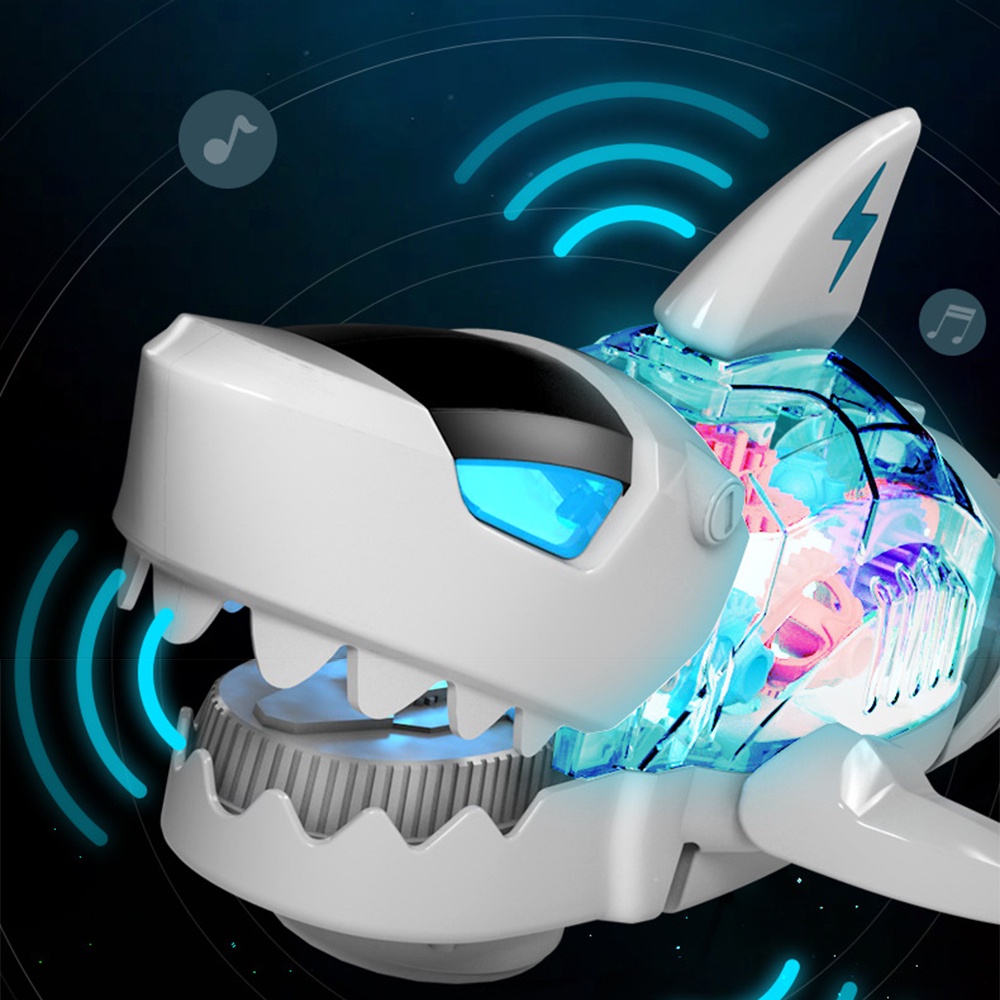 Đồ Chơi Xe Hơi Cá Mập Điện Tử Trong Suốt Phát Nhạc Dành Cho Trẻ Em Làm Quà Giáng Sinh / Halloween