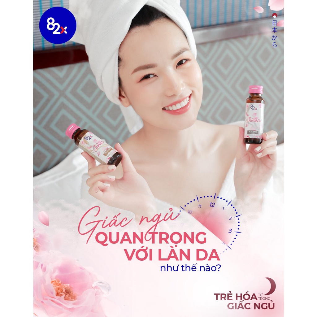 82X Combo 2 lọ nước uống Collagen Shiharu cấp ẩm , dưỡng da sáng từ Nhật Bản 50ml/lọ.