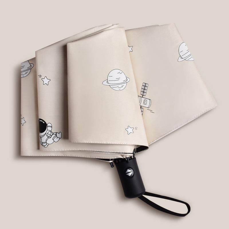 Dù Gấp Tự Động Chống Tia UV Họa Tiết Phi Hành Gia Hoạt Hình Dành Cho Nam Và Nữ