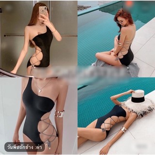 [Hàng Thái Lan] Bikini Bodysuit Đan Dây Eo Đi Biển Thái Lan Freesize