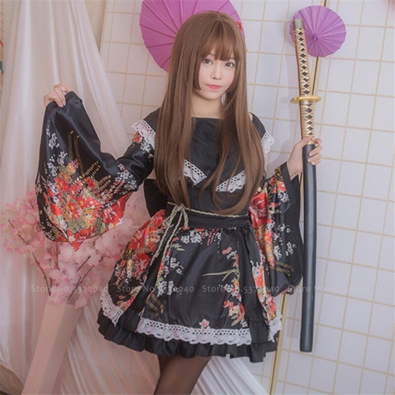 Đầm Kimono Hóa Trang Sakura Yukata Tutu Phong Cách Truyền Thống Nhật Bản