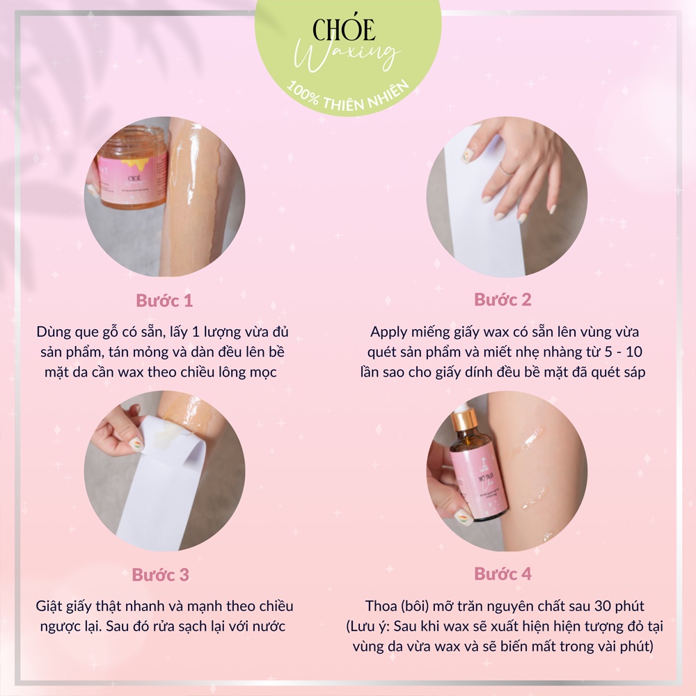 [NHÃN MỚI] Sáp Wax Triệt Lông Mật Ong Nhân Sâm Handmade Chóe Waxing Hủ 350gr ( Tặng Kèm Dụng Cụ Wax) | BigBuy360 - bigbuy360.vn