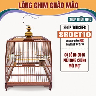 Khung lồng chim chào mào tự ráp.chất liệu gỗ đỏ.kiểu dáng thái đấu,thái cao,vuông đấu,vuông cao.size 37 21 nan
