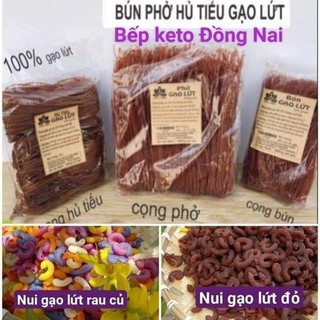 [CÓ HOẢ TỐC] Gạo lứt-Nui-Bún-phở-hủ tiếu- bánh canh lứt Keto_Eat Clean_ thực dưỡng 500g