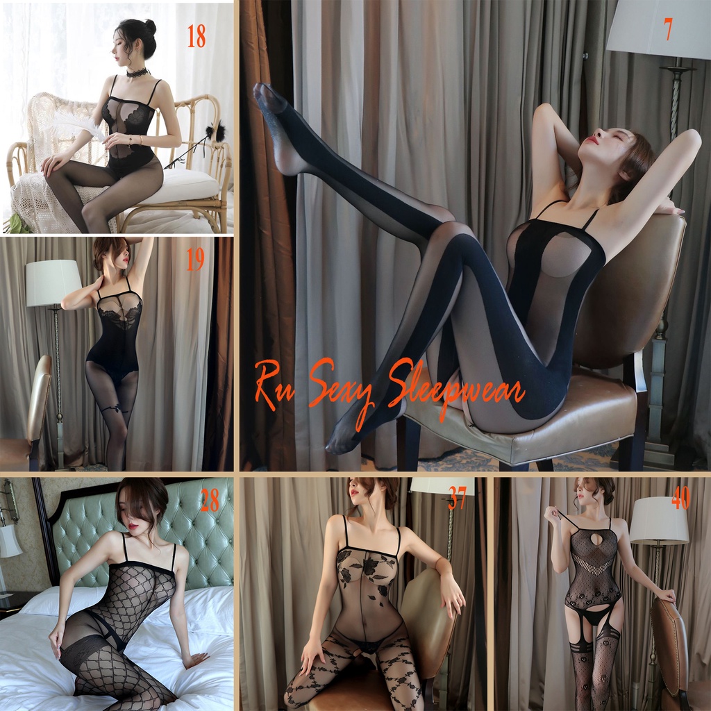 Bộ đồ ngủ ren lưới sexy - đồ cosplay bodysuit lưới nóng bỏng B87A