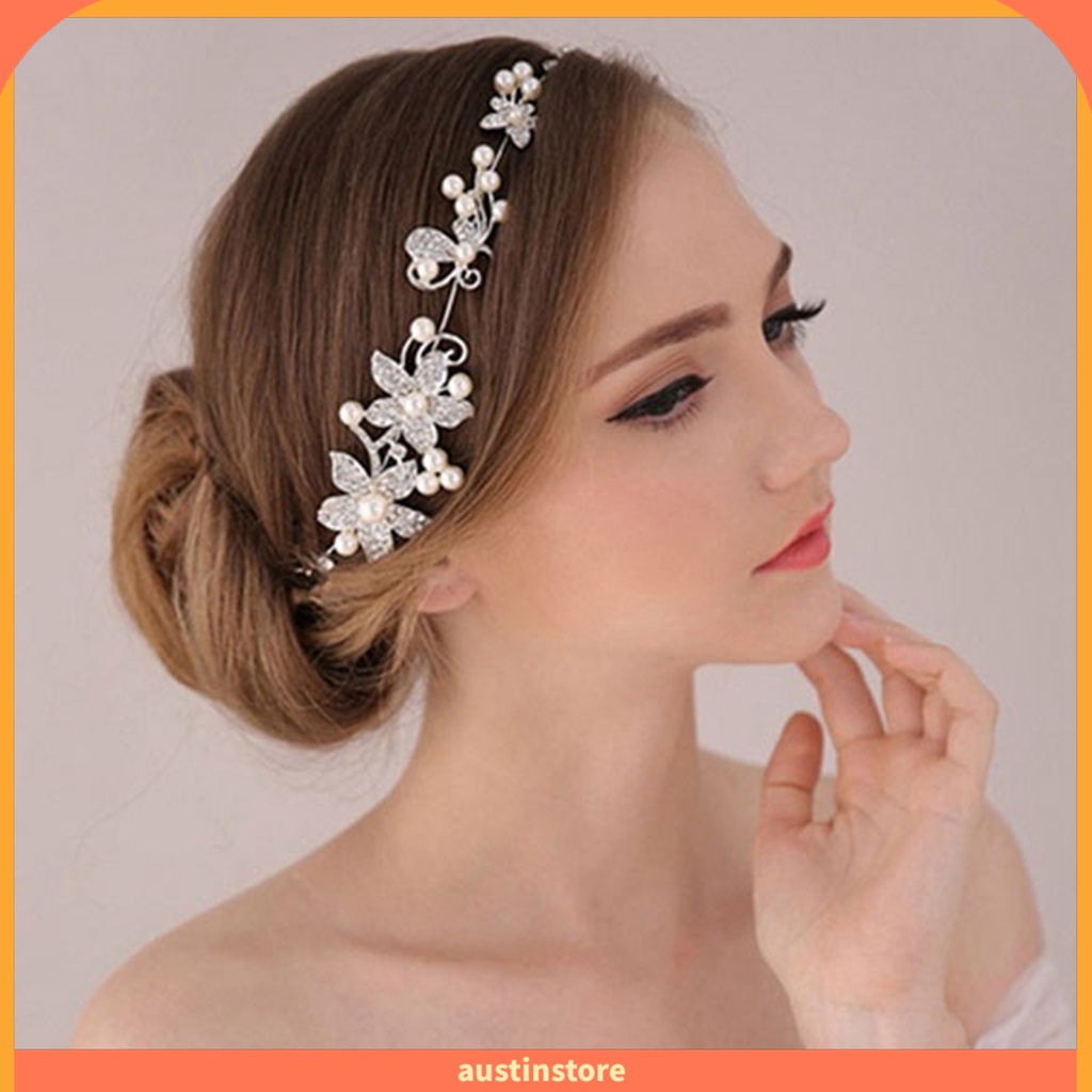 Cài Tóc Hoa Đính Đá Thời Trang Cho Cô Dâu