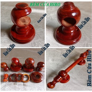 Combo thanh treo rèm cửa bằng gỗ đã bao gồm phụ kiện