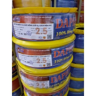 Dây điện đơn 2.5 dây cáp đơn 7 tim lỏi đồng cv 2.5 Fadaco (100m)