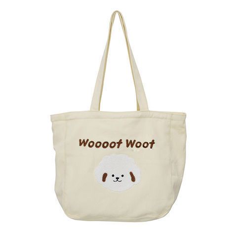 Túi Vải Canvas Đeo Vai Họa Tiết Hoạt Hình Xinh Xắn Dành Cho Nữ