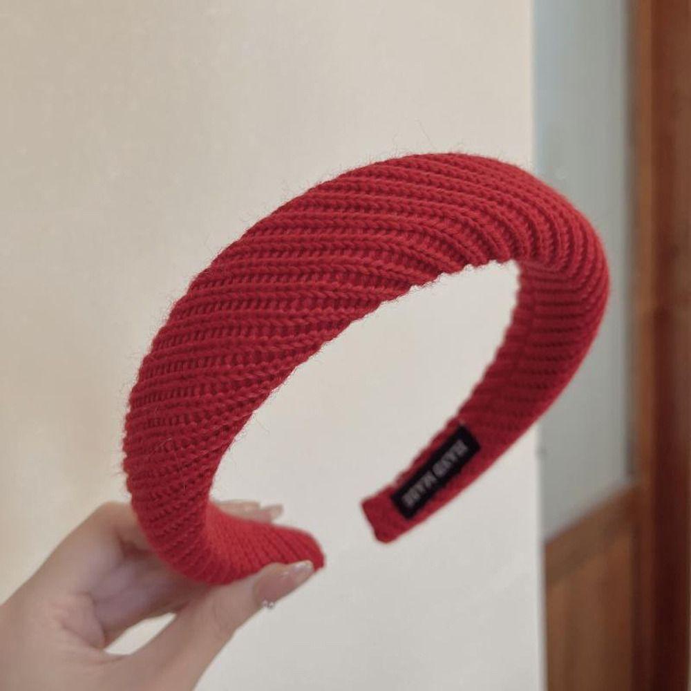 ANEMONE Băng Đô Cài Tóc Dệt Kim Màu Sắc Trơn Phong Cách Cổ Điển Thời Trang Cho Nữ