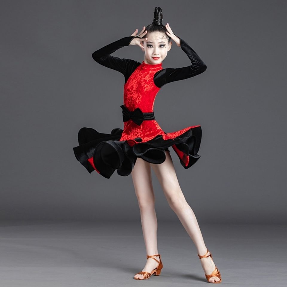 Chân Váy Khiêu Vũ Latin Chuyên Nghiệp Thời Trang Xuân Thu Cho Bé Gái