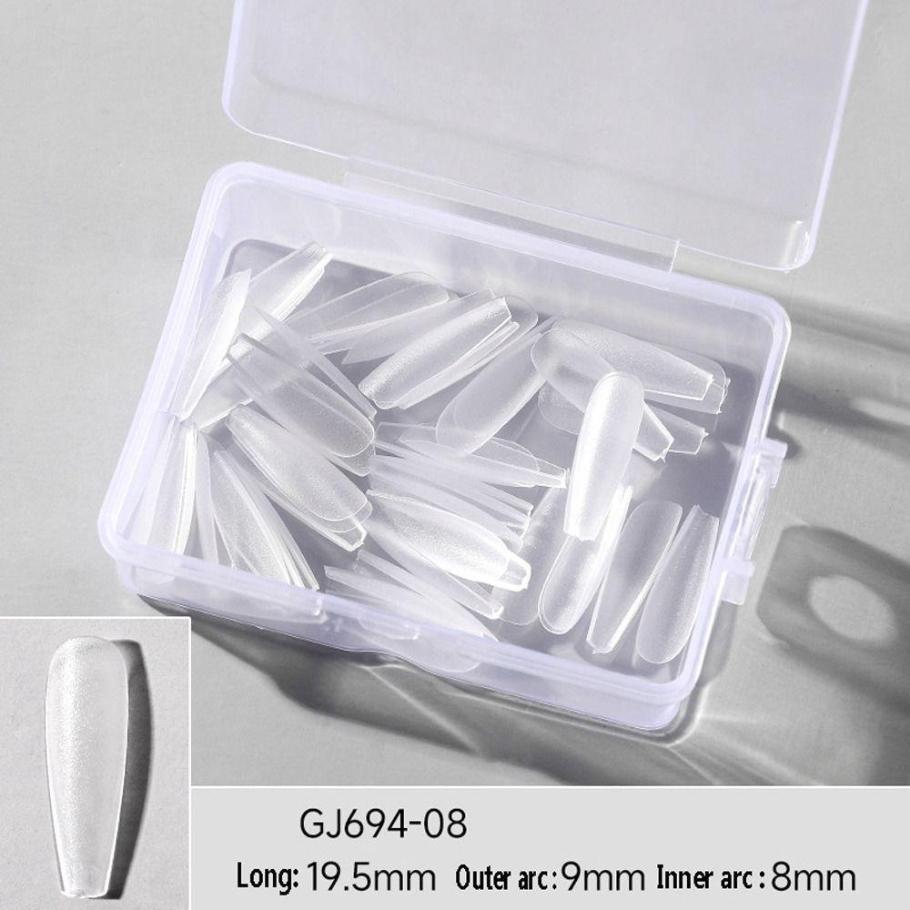 MOCHO Set 50 Móng Tay Giả Dài Tự Nhiên Thời Trang