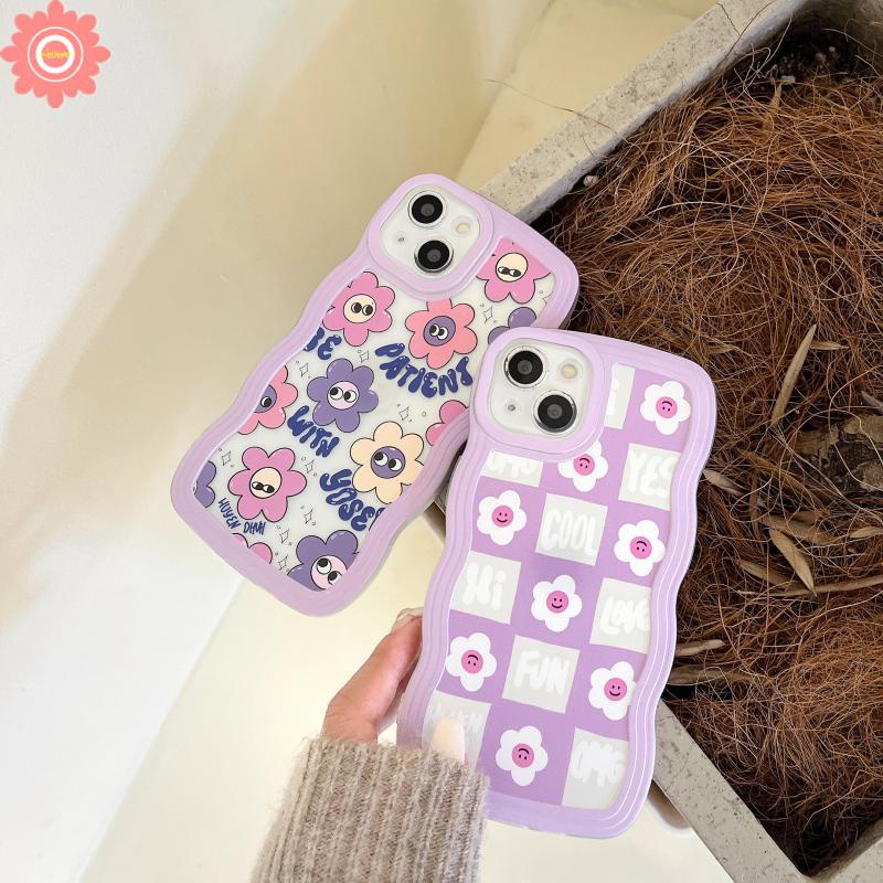 Ốp Điện Thoại TPU Mềm Họa Tiết Hoa Mặt Cười Cho iPhone 6 6s 7 8 Plus 11 12 13 14 Pro MAX 14 Plus XR X XS MAX SE 2020