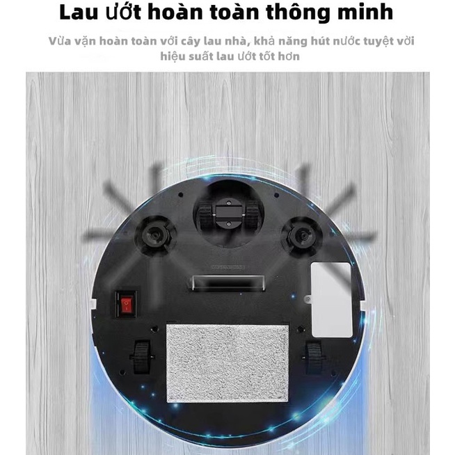 GiGiBomstore Robot Hút Bụi Lau Nhà, Máy Hút Bụi Thông Minh,Robot hút bụi lau nhà thông minh điều khiển qua APP