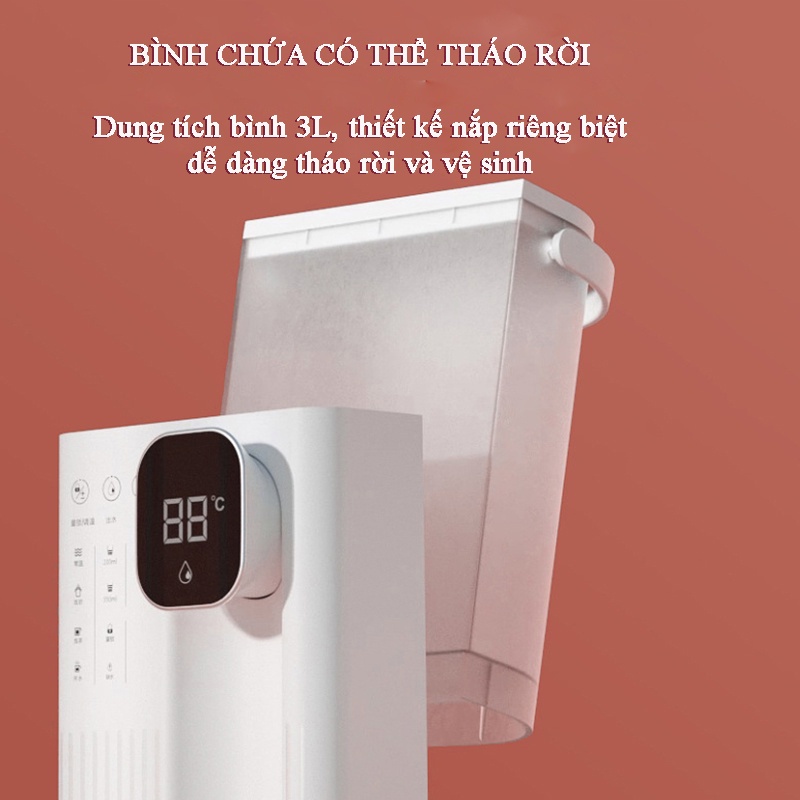Máy Đun Nước Nóng Tức Thì Làm Nóng Chỉ Với 3 Giây Xiaomi Jmey T2, Bình Siêu Tốc Để Bàn Văn Phòng, Phòng Ngủ, Phòng Khách