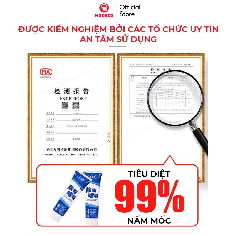 Gel tẩy mốc đa năng LANJIEXING 120ml - Tẩy nấm mốc silicon, gioăng cao su máy giặt, mốc chân tường cực mạnh - Modeco