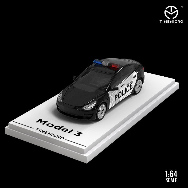 Mô Hình 1:64 TIME MICRO - TESLA MODEL 3 POLICE