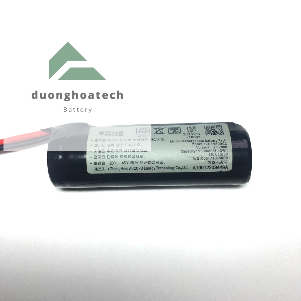 Pin Sạc Lithium-Ion ICR14500-C2 3.7V Dung Lượng 950mAh Jack SM