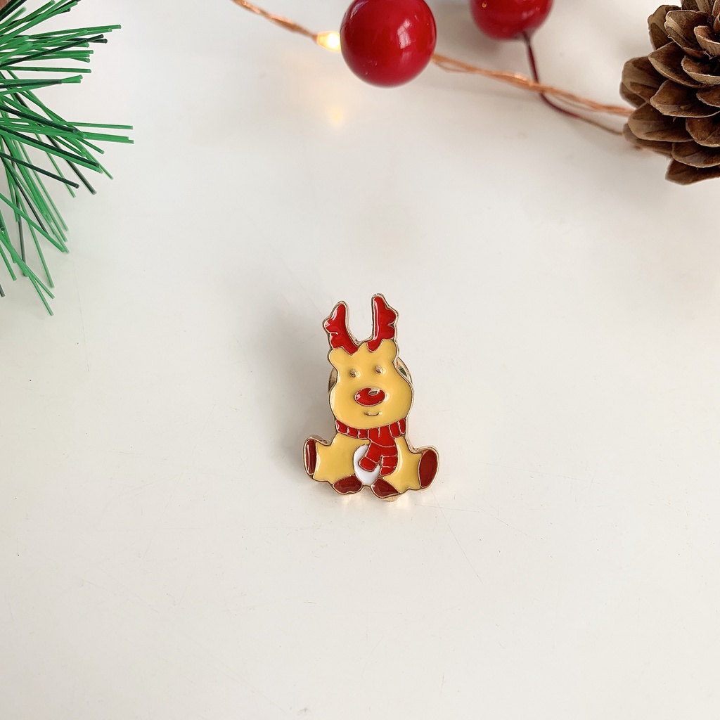 Trâm Cài Áo Chủ Đề Giáng Sinh Thời Trang Dễ Thương Hình Ông Già Noel Tuần Lộc Nhật Bản Và Hàn Quốc Cá Tính Trang Trí Túi Xách