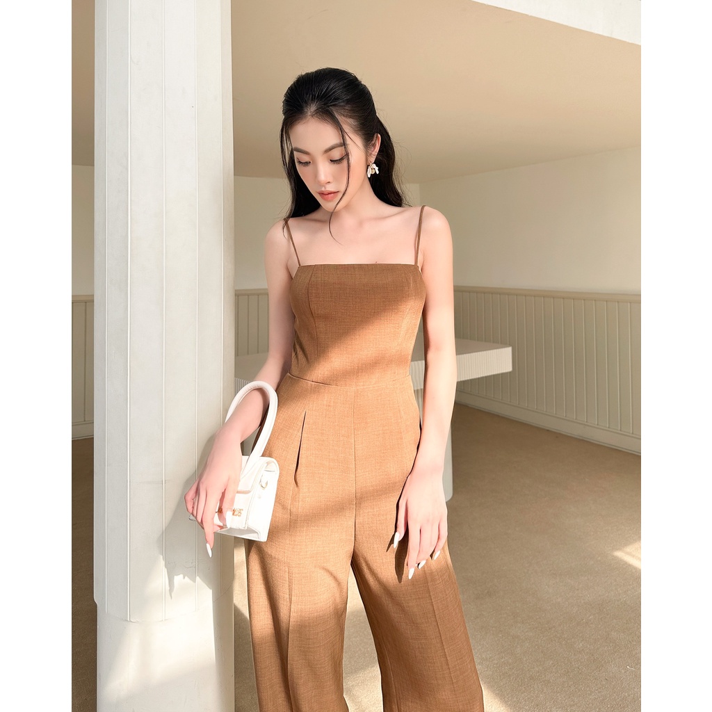 Jumpsuit dáng suông buộc lưng , Peace House Clothing