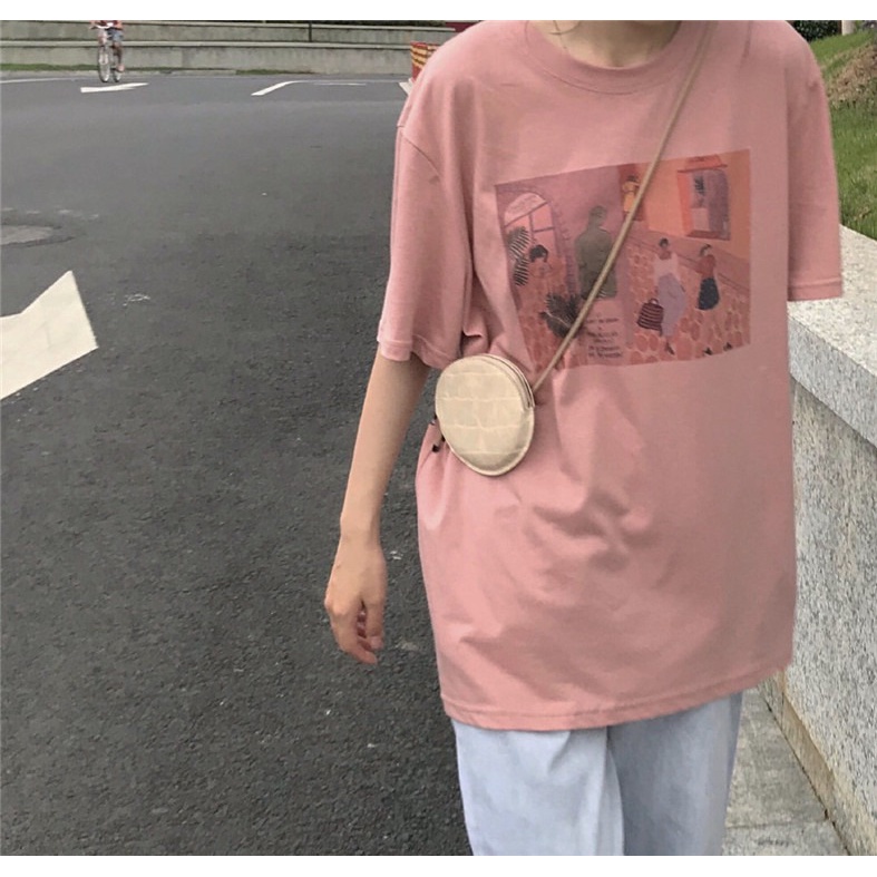 NRVP Áo Thun Unisex Mùa Hè Dáng Suông Tay Cộc Phong Cách Hàn Quốc Cho Nam Nữ