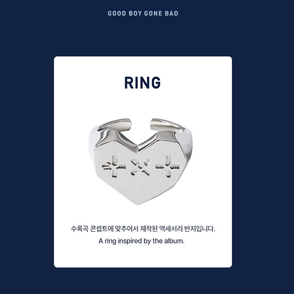 Nhẫn Thời Trang Kpop TXT Album GOOD BOY GONE BAD