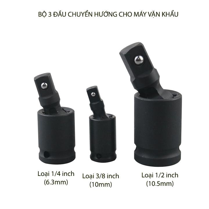 Đầu nối chuyển hướng dùng để cho các loại khẩu, cỡ 1/4-3/8-1/2 inch tùy chọn, bằng hợp kim thép CR-MO cứng bền