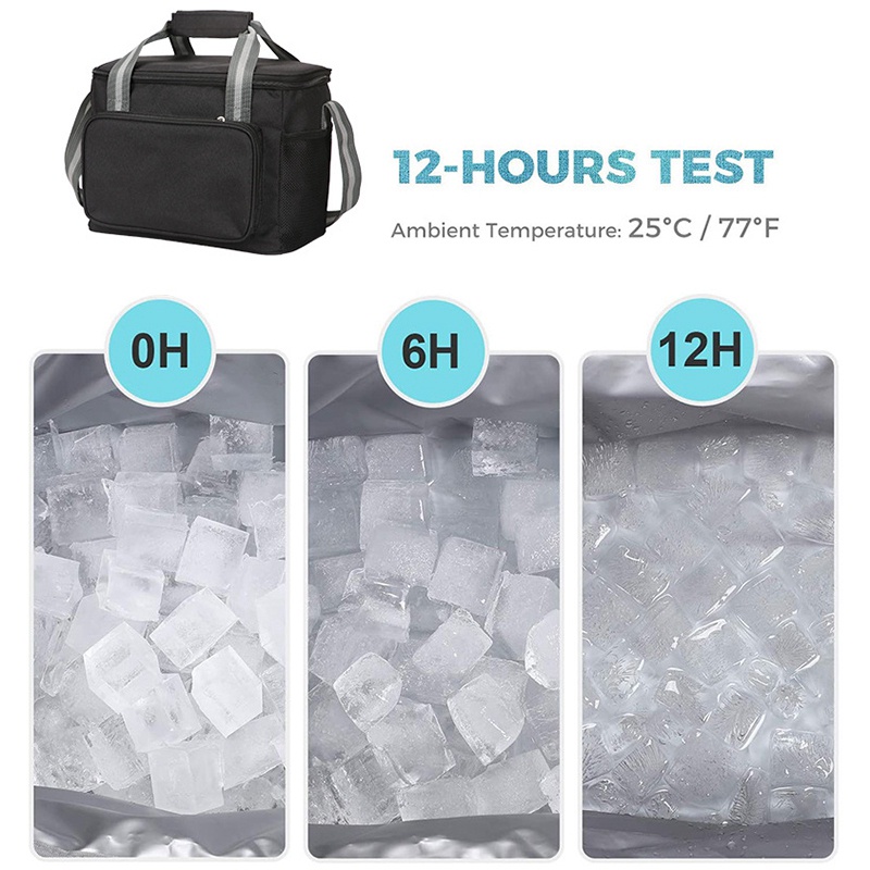 Túi Tote Làm Mát Cách Nhiệt Mềm Mại Gọn Nhẹ Chống Rò Rỉ Màu Xám Cho Hoạt Động Ngoài Trời