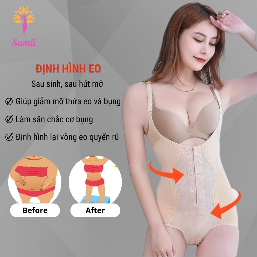 Áo gen định hình toàn thân giảm eo nịt bụng sau sinh xuất Nhật