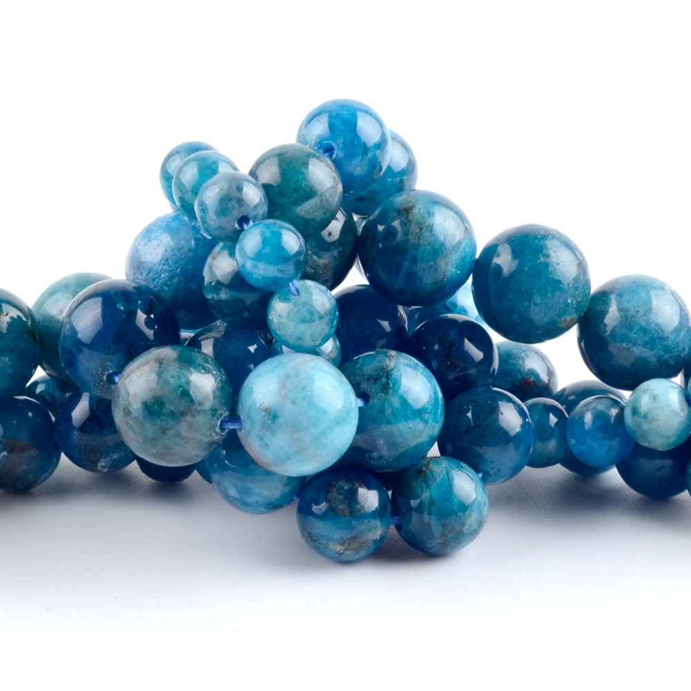 Chuỗi Hạt Đá A + Blue Apatite Tự Nhiên