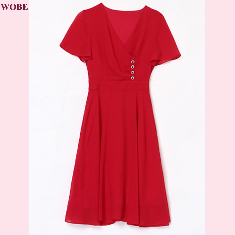 Đầm trung niên WOBE cho mẹ bigsize cao cấp dự tiệc sang trọng thiết kế dáng xoè đẹp HN11 ĐEN- WB WOMAN &amp; BEAUTY