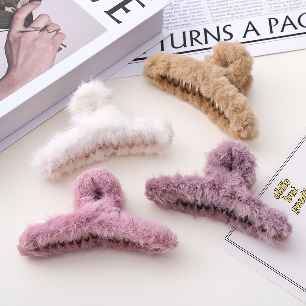 Trâm Cài Tóc Phủ Lông Phong Cách retro Thanh Lịch Thời Trang Thu Đông Dành Cho Nữ