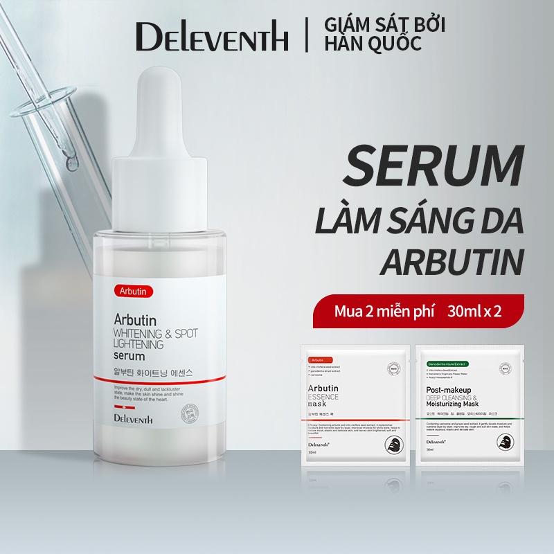 DEleventh Arbutin Glycyrrhiza glabra whitening Serum Giảm Thâm Sáng Da Kiềm Dầu Dưỡng ẩm và sửa chữa da（37ml）