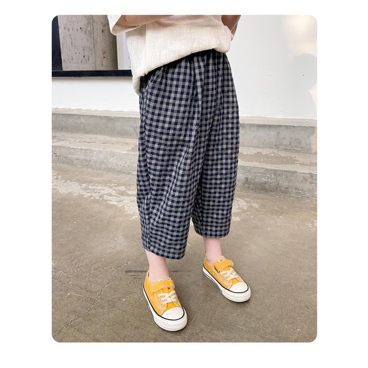 Quần Cotton Lanh Mỏng Dài Đến Mắt Cá Chân Thoải Mái Thoáng Khí Thời Trang Hè Thu 1020 Cho Bé