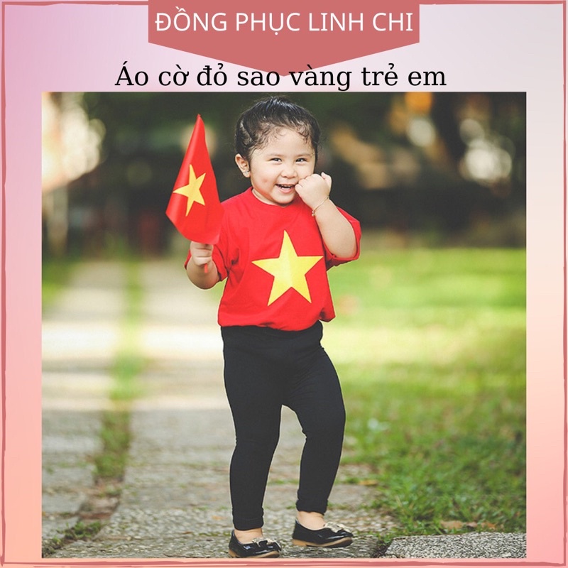 Áo Cờ Đỏ Sao Vàng Trẻ Em Cotton, Áo phông cotton