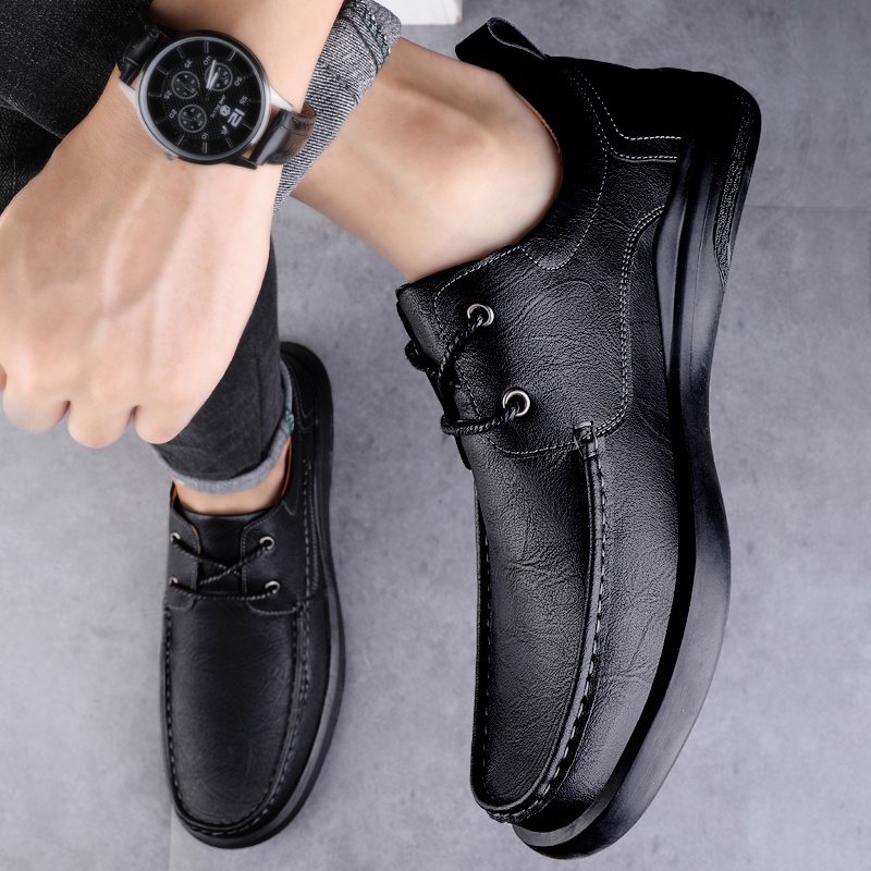 Giày Lười Chất Liệu Bằng Da Bò Thật Size 38-46 Dành Cho Nam