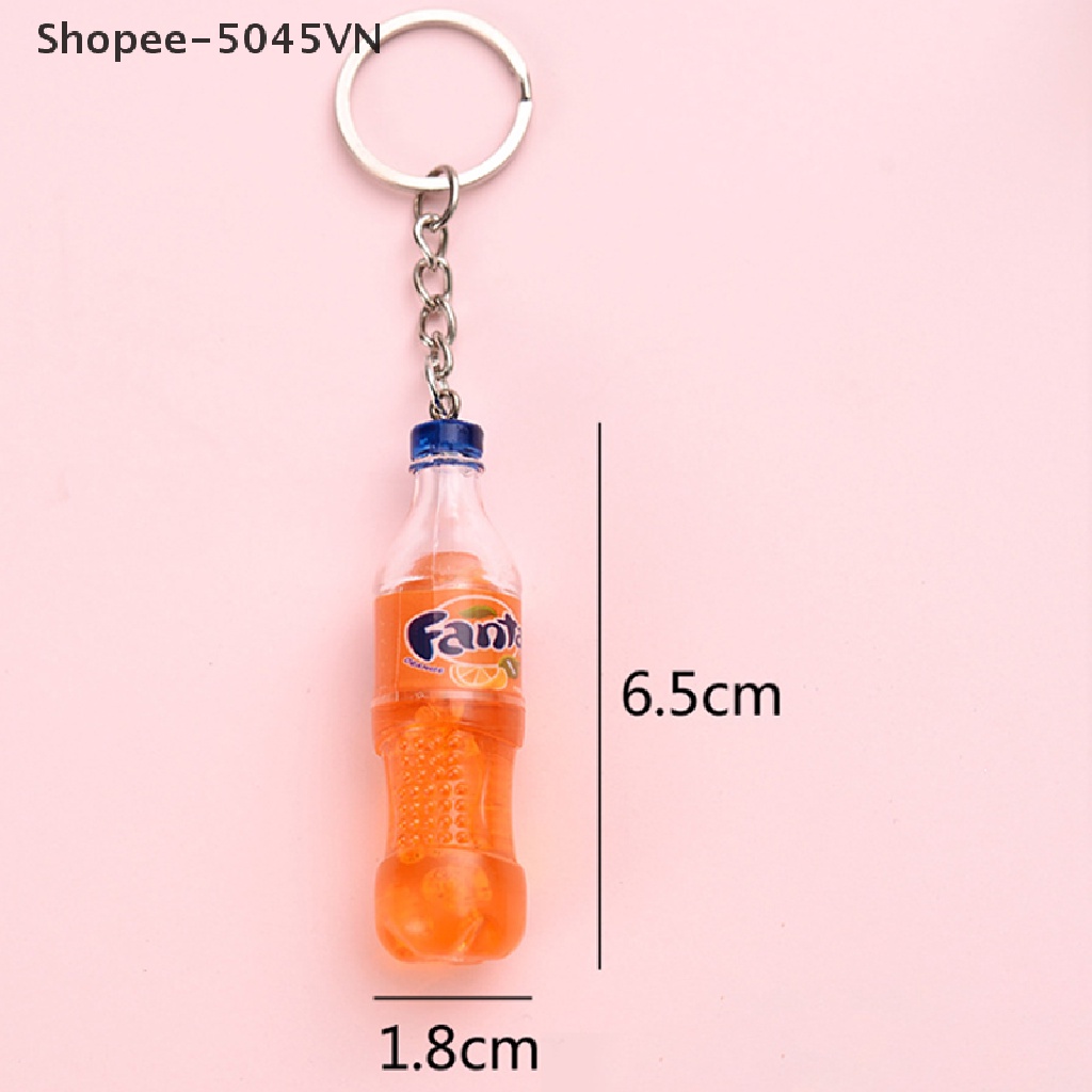 Móc Khóa Resin Thủ Công Hình Chai Nước Uống Thời Trang Làm Quà Lưu Niệm