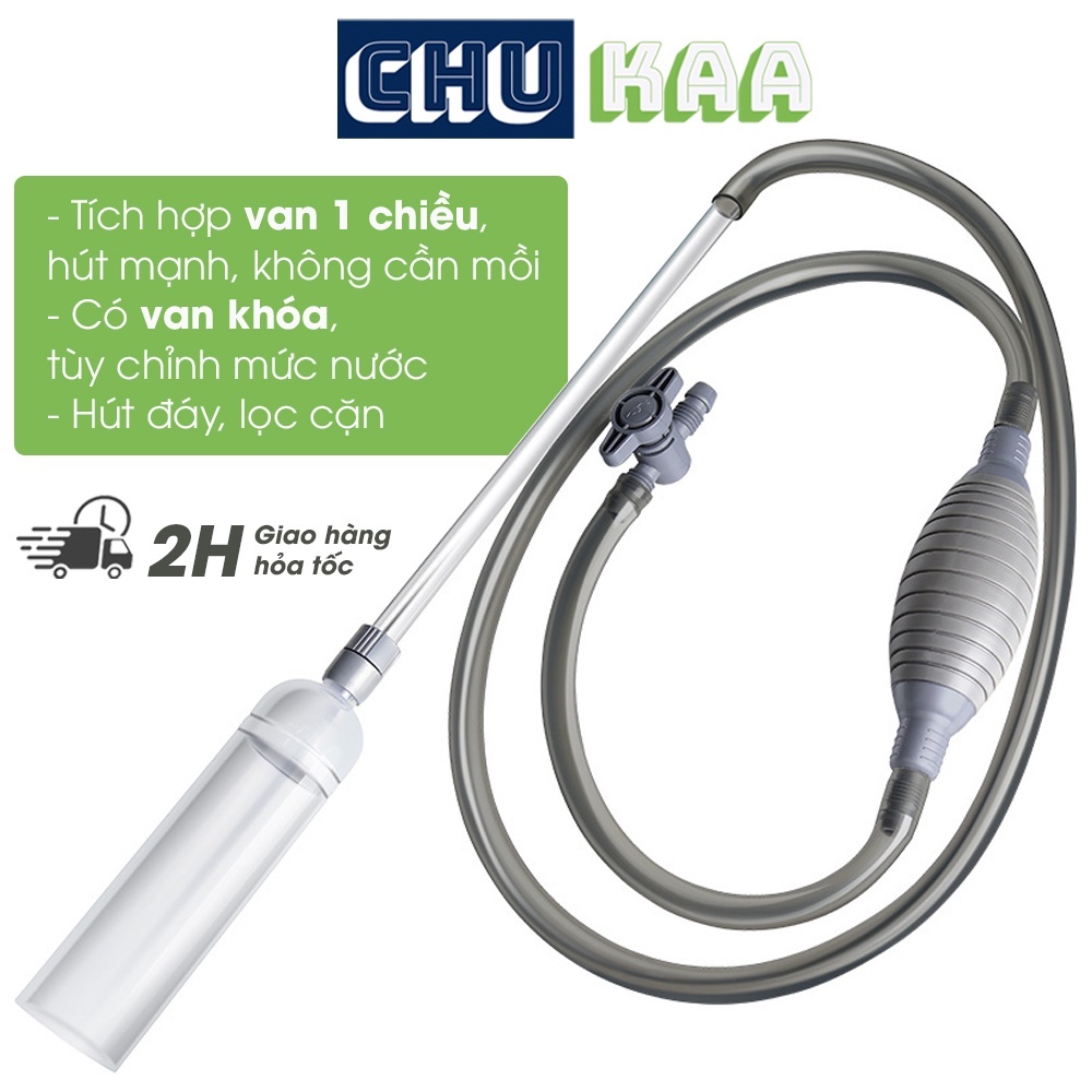 Dụng cụ bơm hút chất lỏng, hút cặn bể cá, rượu xăng dầu bóp tay, nhựa PVC cao cấp nhiều kích cỡ Tâm Luân