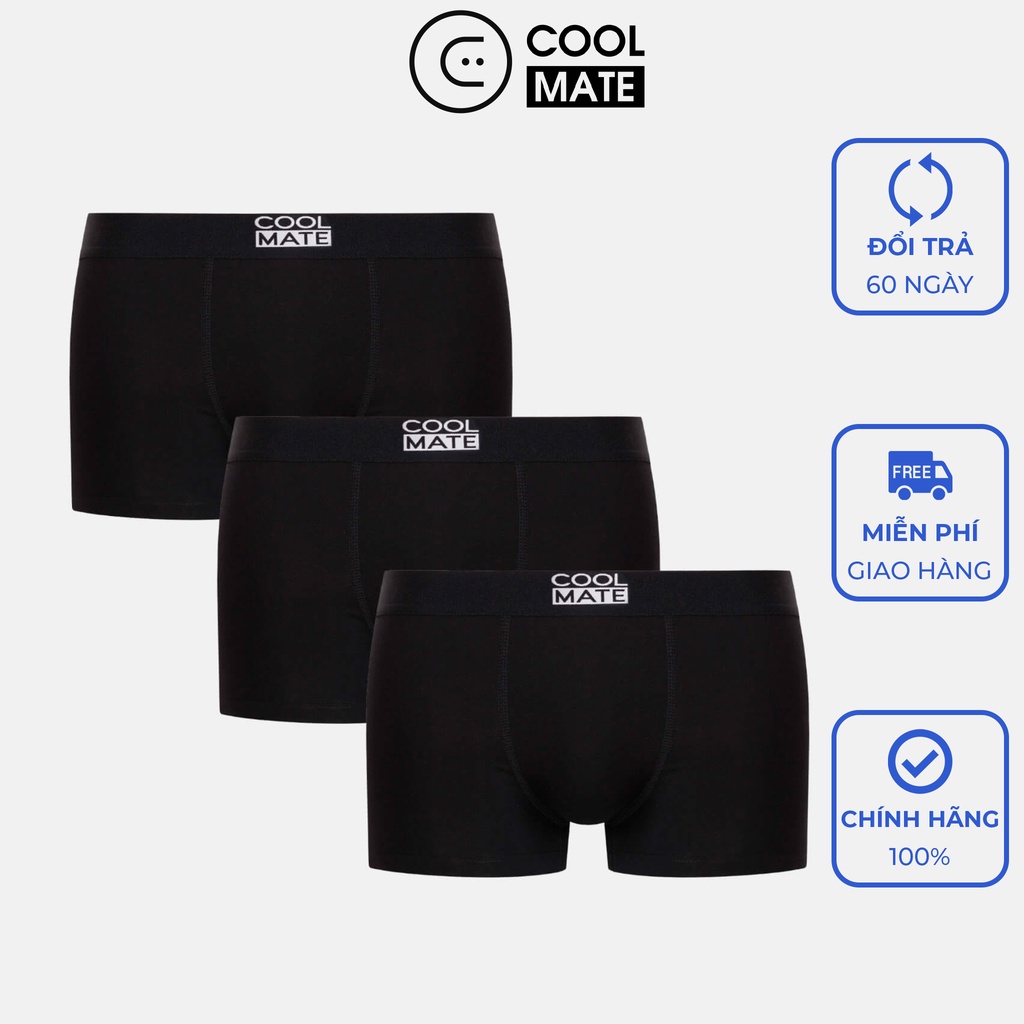 Set 3 quần lót nam TRUNK BAMBOO kháng khuẩn - thương hiệu Coolmate