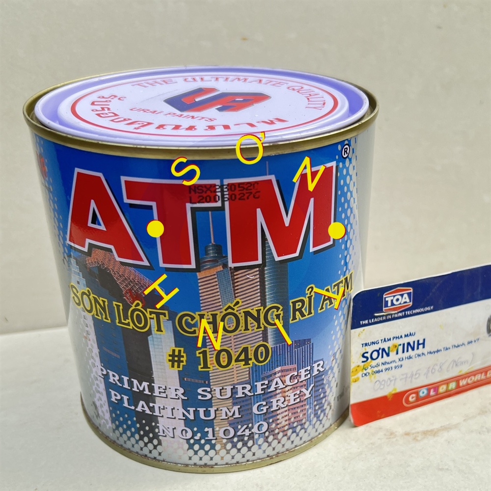 Sơn lót chống rỉ chống sét màu ghi xám ATM 1040 URAI PAINTS 375ml 800ML