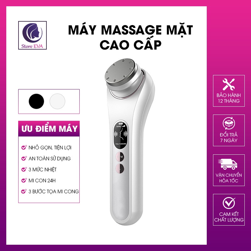 Máy Massage Mặt Máy Đẩy Tinh Chất ION Nóng Lạnh, Chăm Sóc Trẻ Hóa Làm Da Phiên Bản Cao Cấp Bảo Hành [12 Tháng]