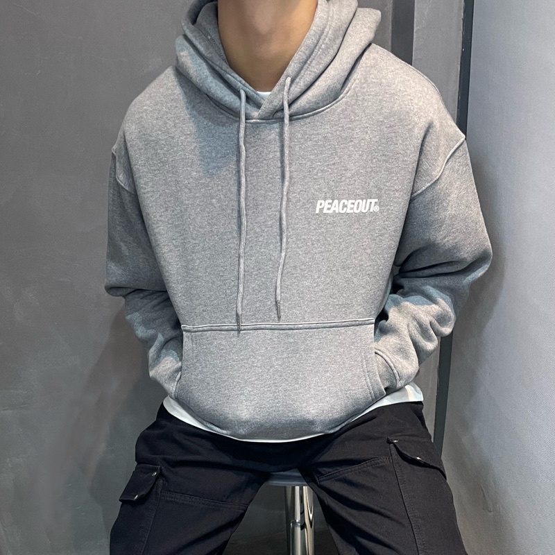 Áo HOODIES Peaceout Studios "BASIC Peaceout" Unisex In chữ nổi