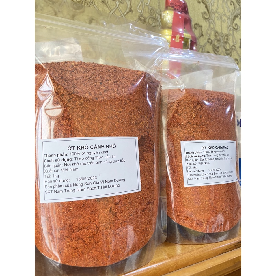 Ớt khô cay nguyên chất dùng làm kim chi sate_túi 500g